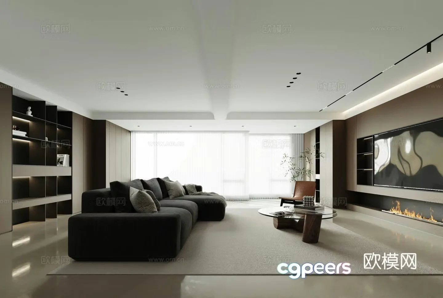 Modern living room 3d model