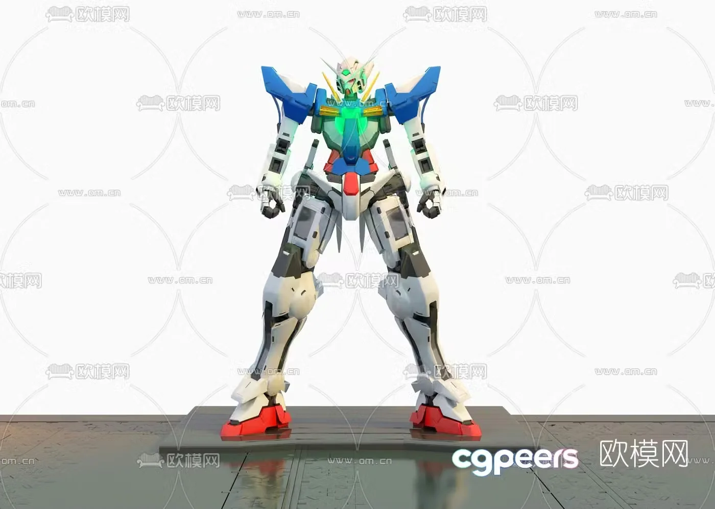 Modern Gundam mobile suit toy 3d model
