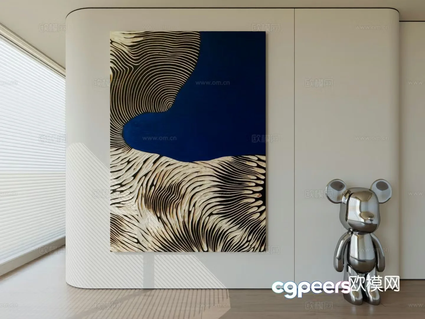 Modern minimalist hanging painting abstract art hanging painting 3d model
