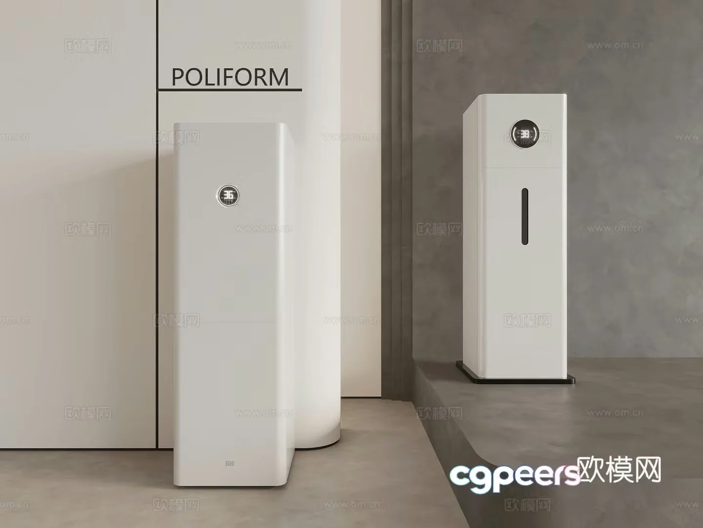 Modern vertical air conditioner air purifier 3d model