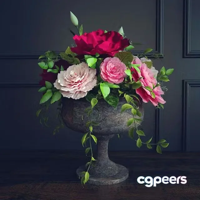 3ds Max Free – Floral arrangement