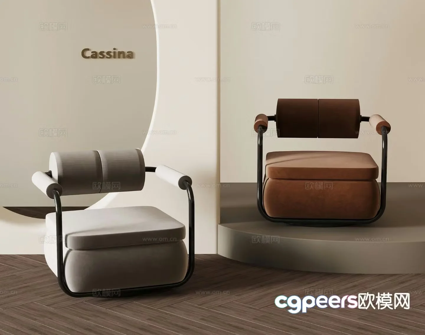 Modern single sofa leisure sofa 3d model