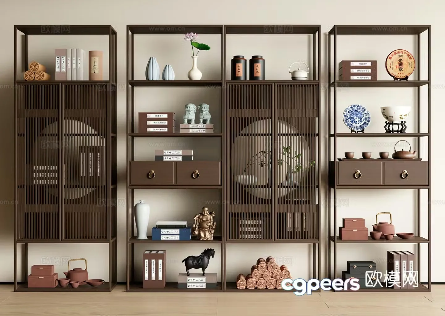 New Chinese style Bogu rack 3D model