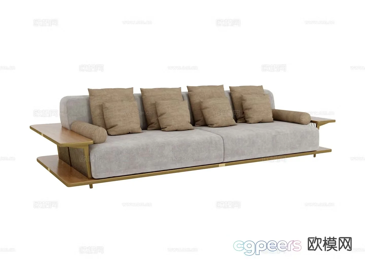 visionnaire italian multi-seat sofa 3d model