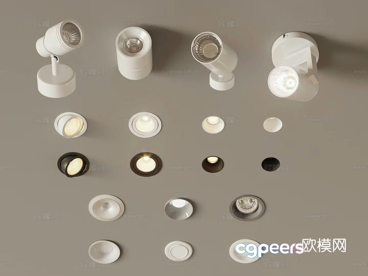 Modern downlight spotlight 3d model