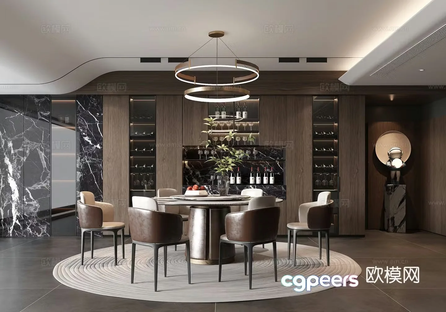 Modern restaurant 3d model
