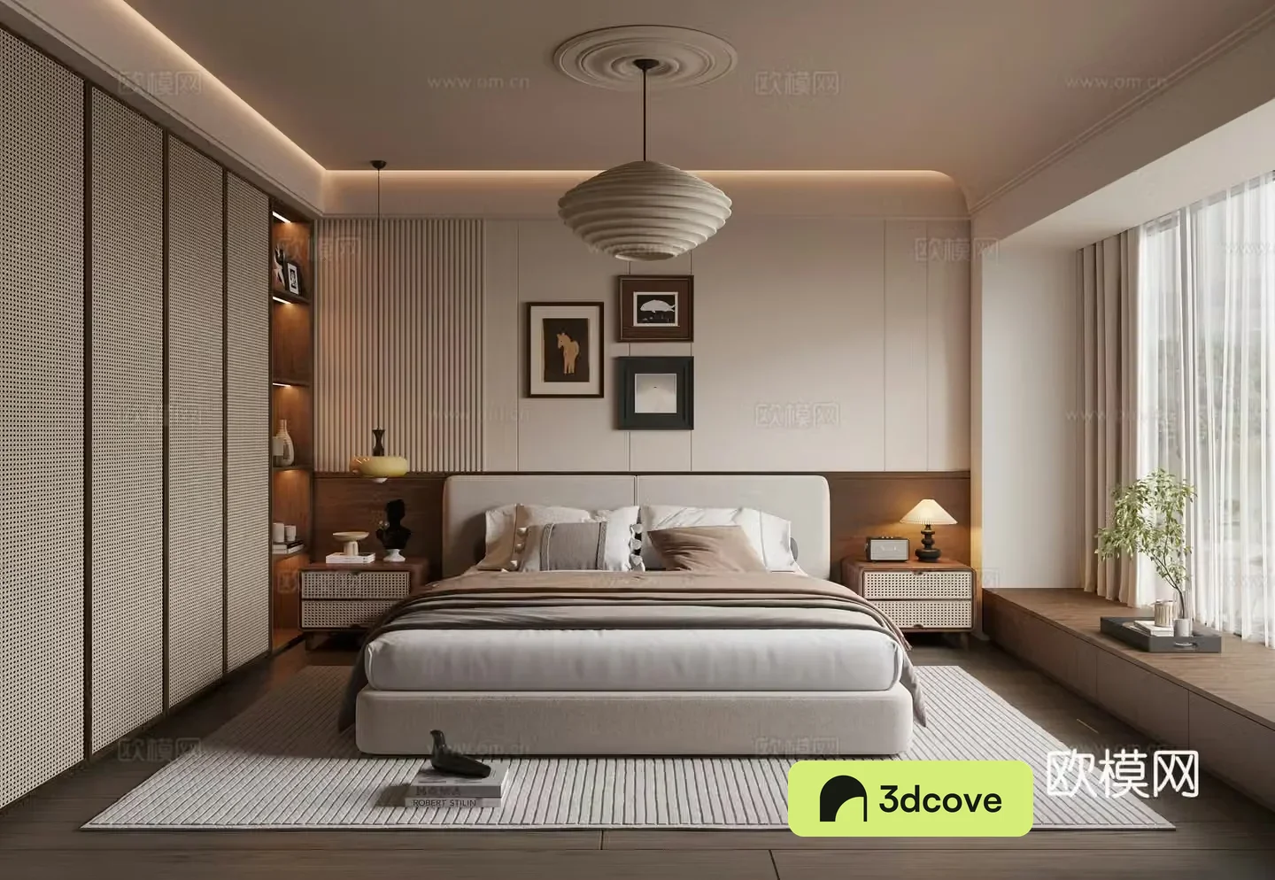 Wasabi Middle Style Bedroom 3D Model