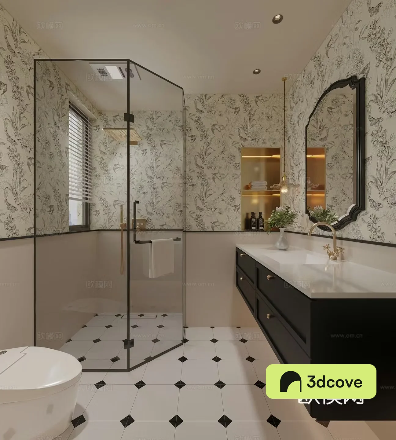 French medieval style bathroom