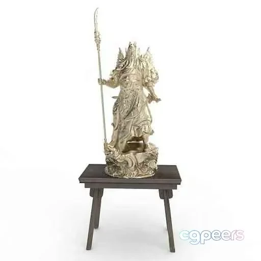 A Statue Of A Woman On A Table 3D Model – 15694 – VRAY Render