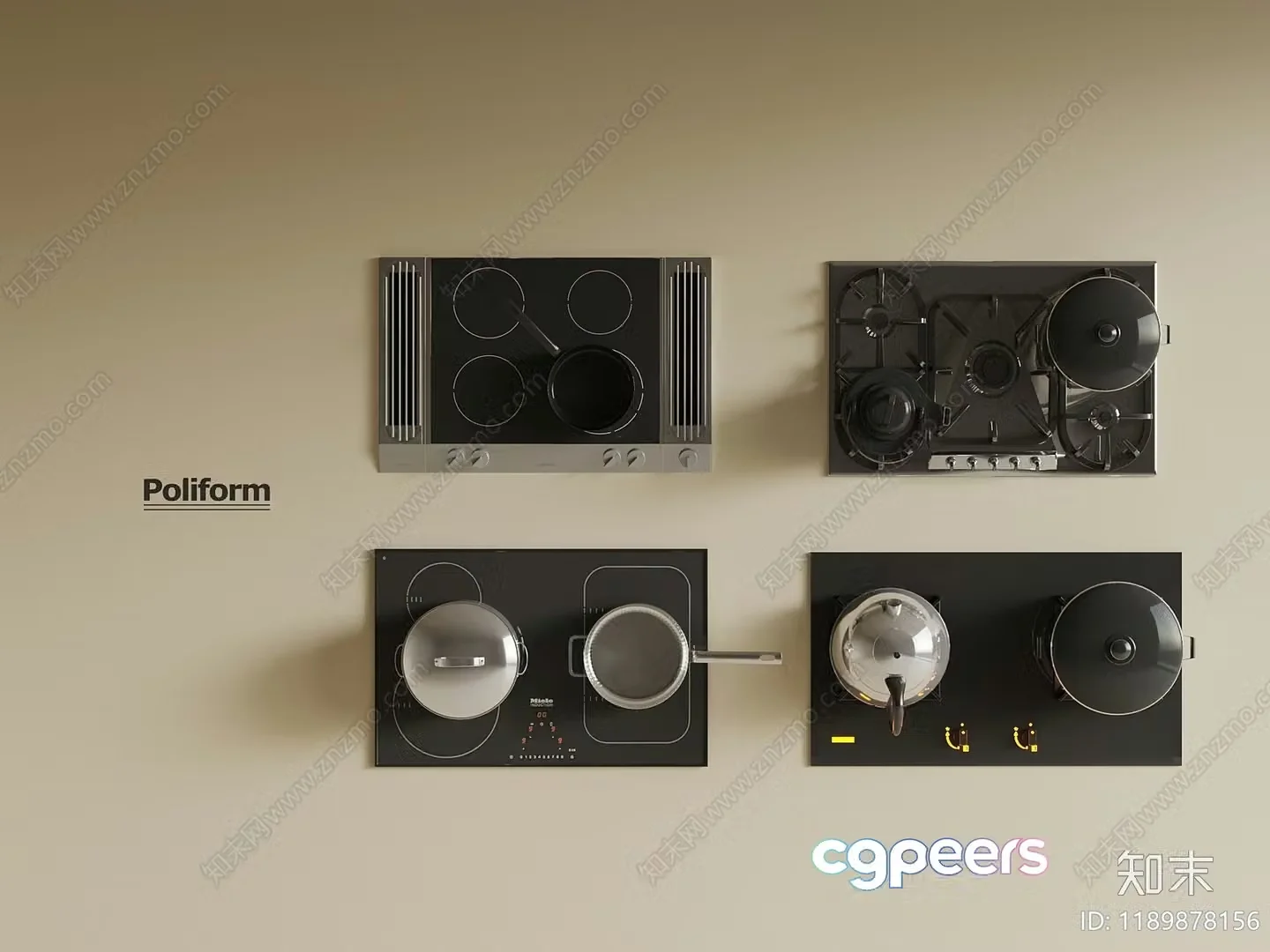 Kitchen Appliances 3D Model – 8171 – VRAY Render