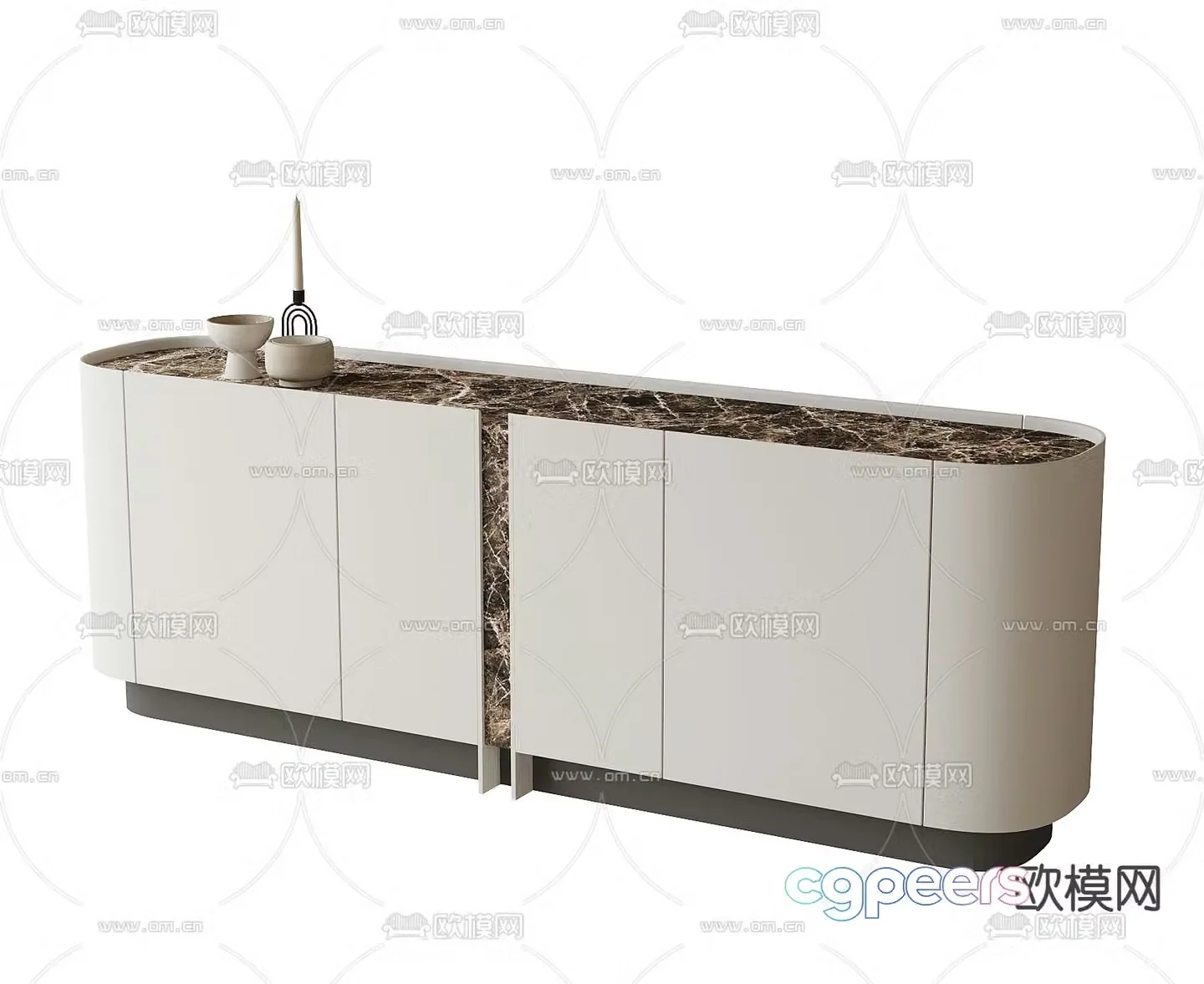 Modern entryway cabinet decorative cabinet storage cabinet 3d model