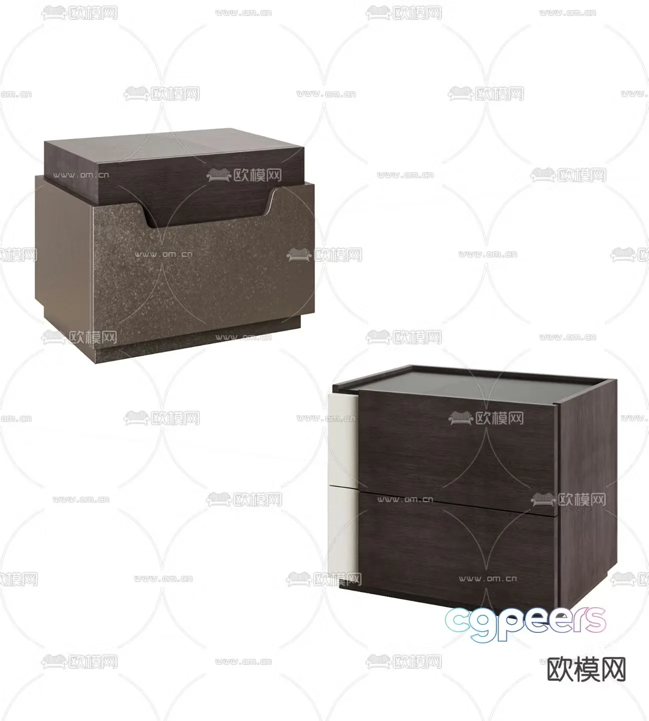 Modern bedside table 3d model