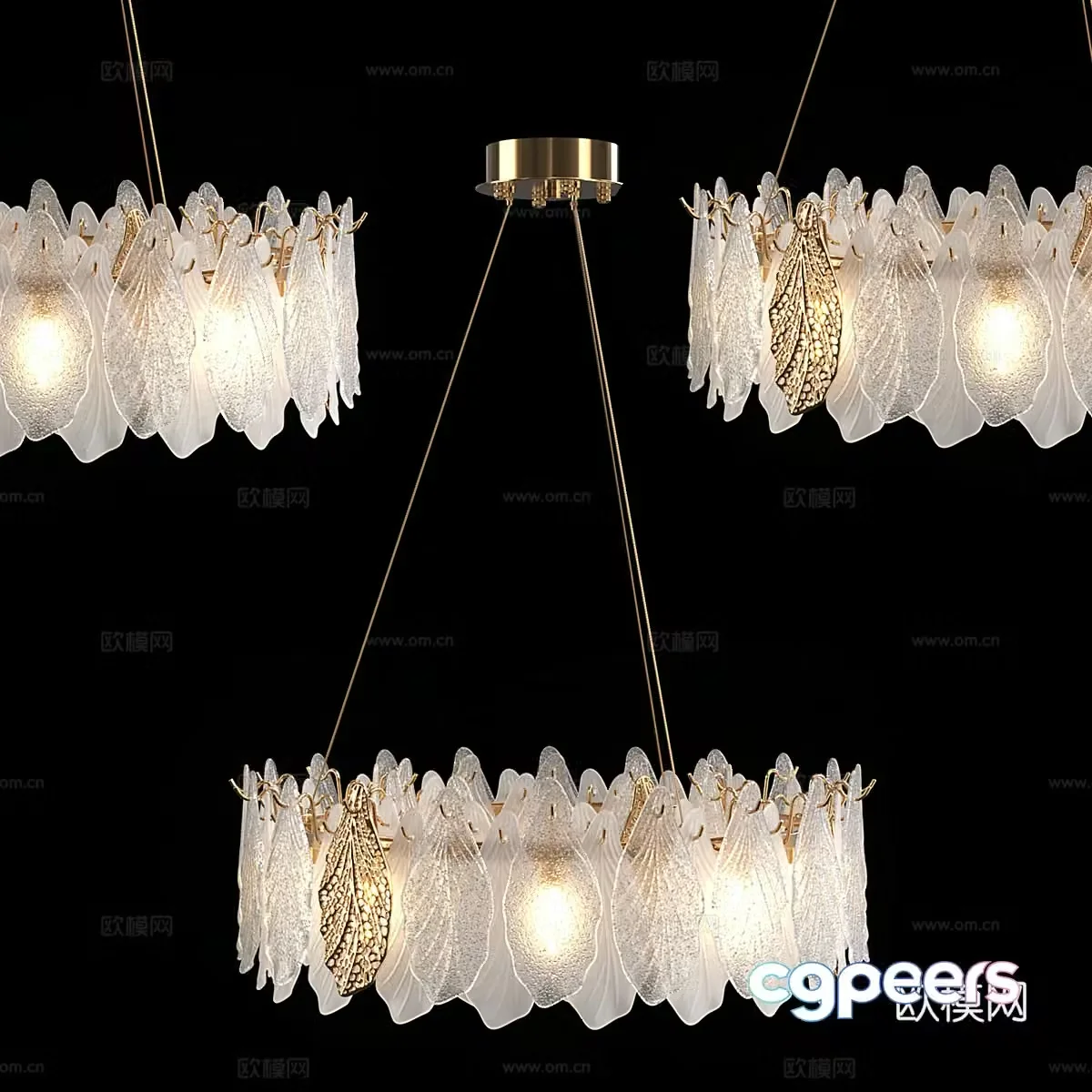 Modern simple chandelier chandelier simple chandelier light luxury chandelier restaurant chandelier 3d model