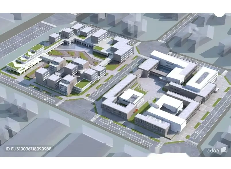 The Main Subject Is A 3D Rendering Of A City Block 3D Model – 2100 – VRAY Render