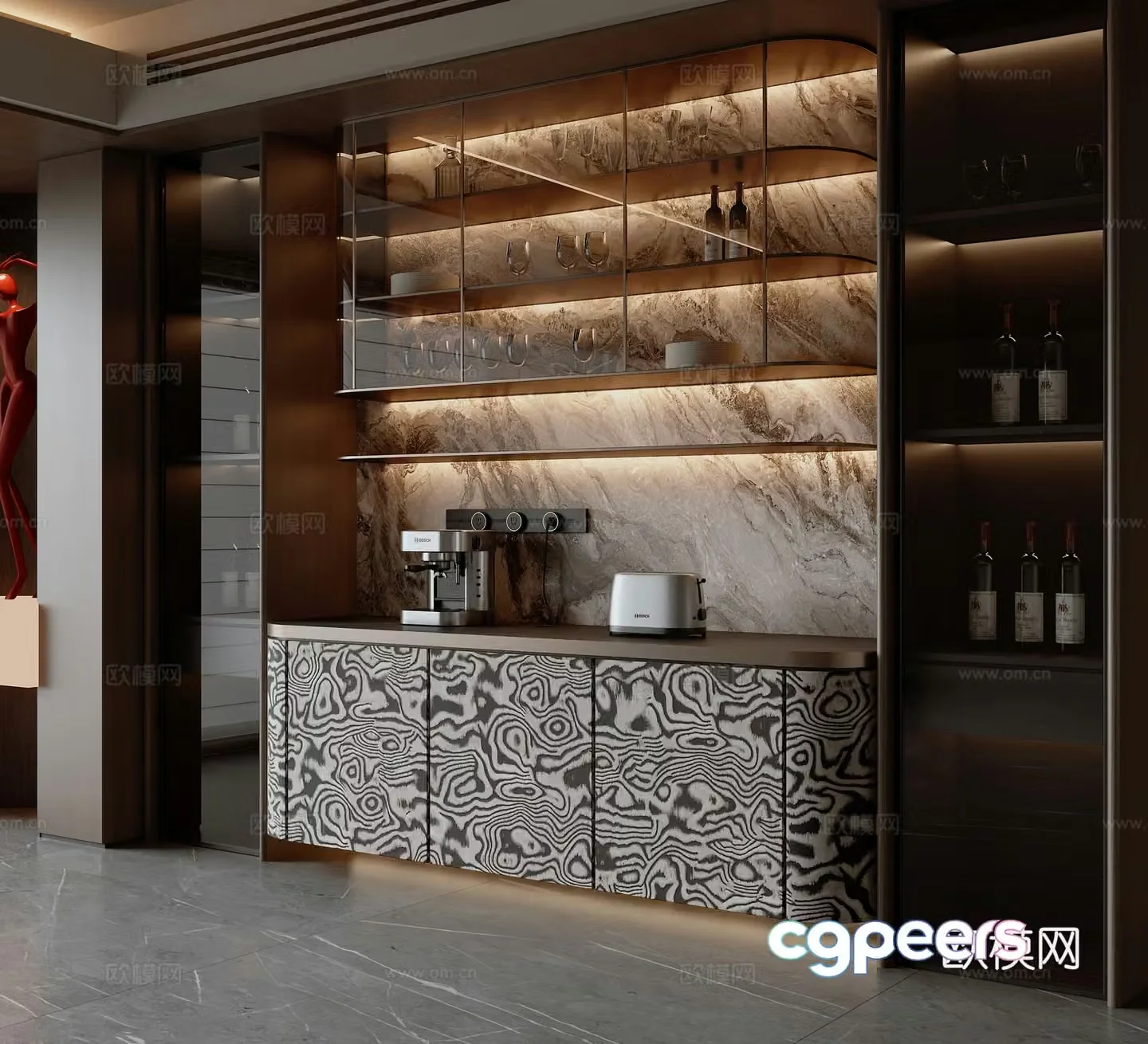 3D model of Italian sideboard