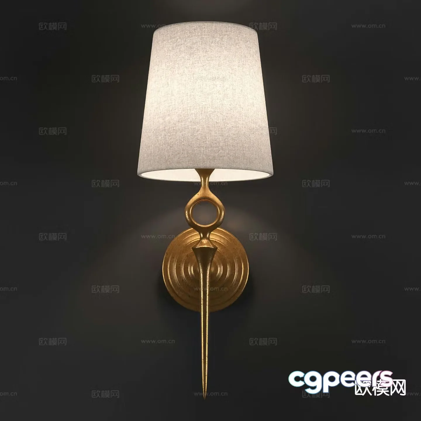 Light luxury wall lamp lampshade wall lamp 3d model