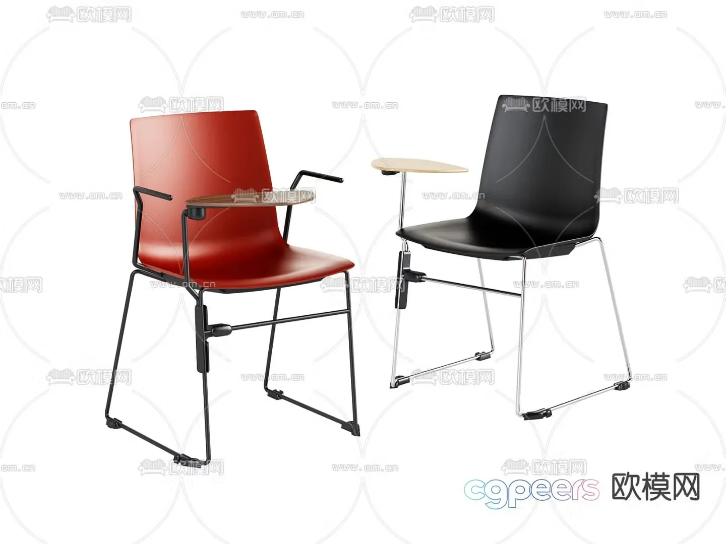 Office chair conference chair training chair 3d model