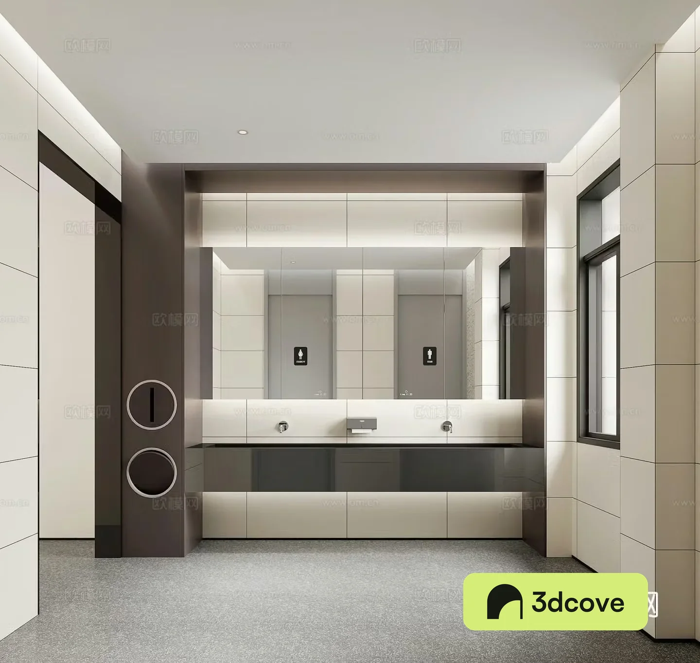 Modern public bathroom