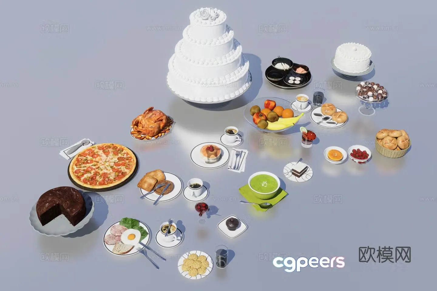 Western food 3D model