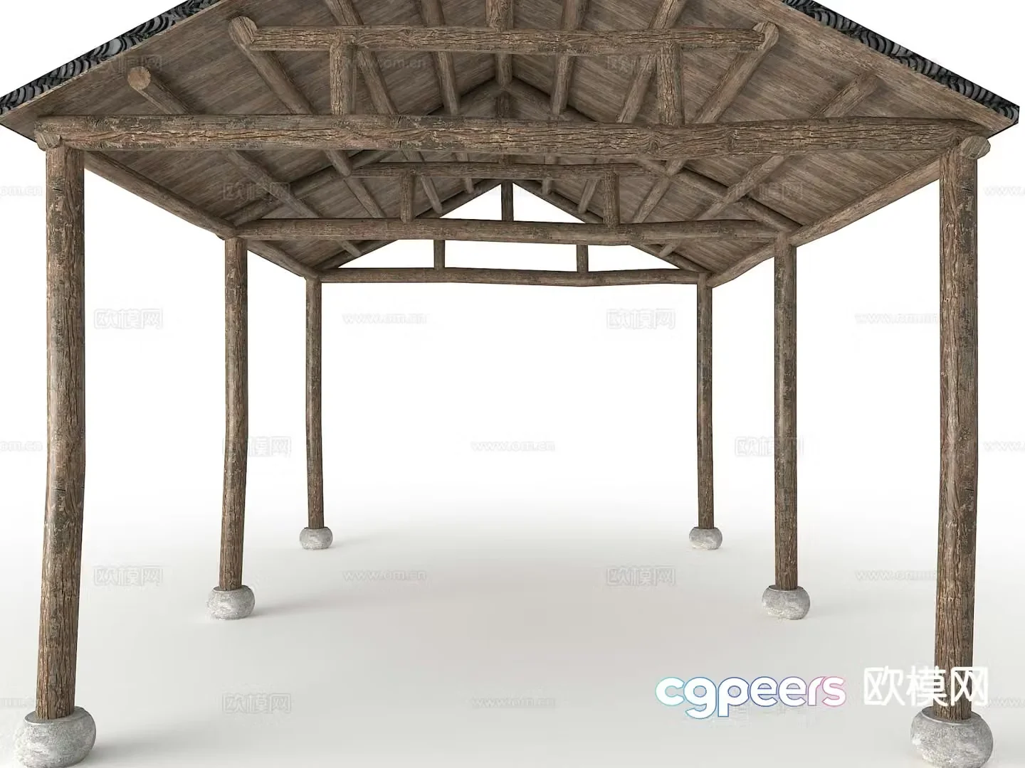 Chinese style pavilion pavilion gallery 3D model