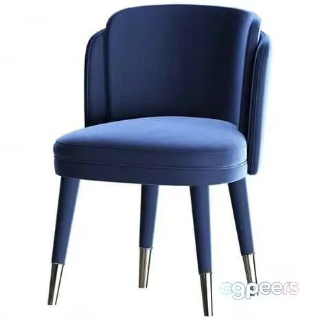 Blue Velvet Chair 3D Model – 9124 – CORONA Render