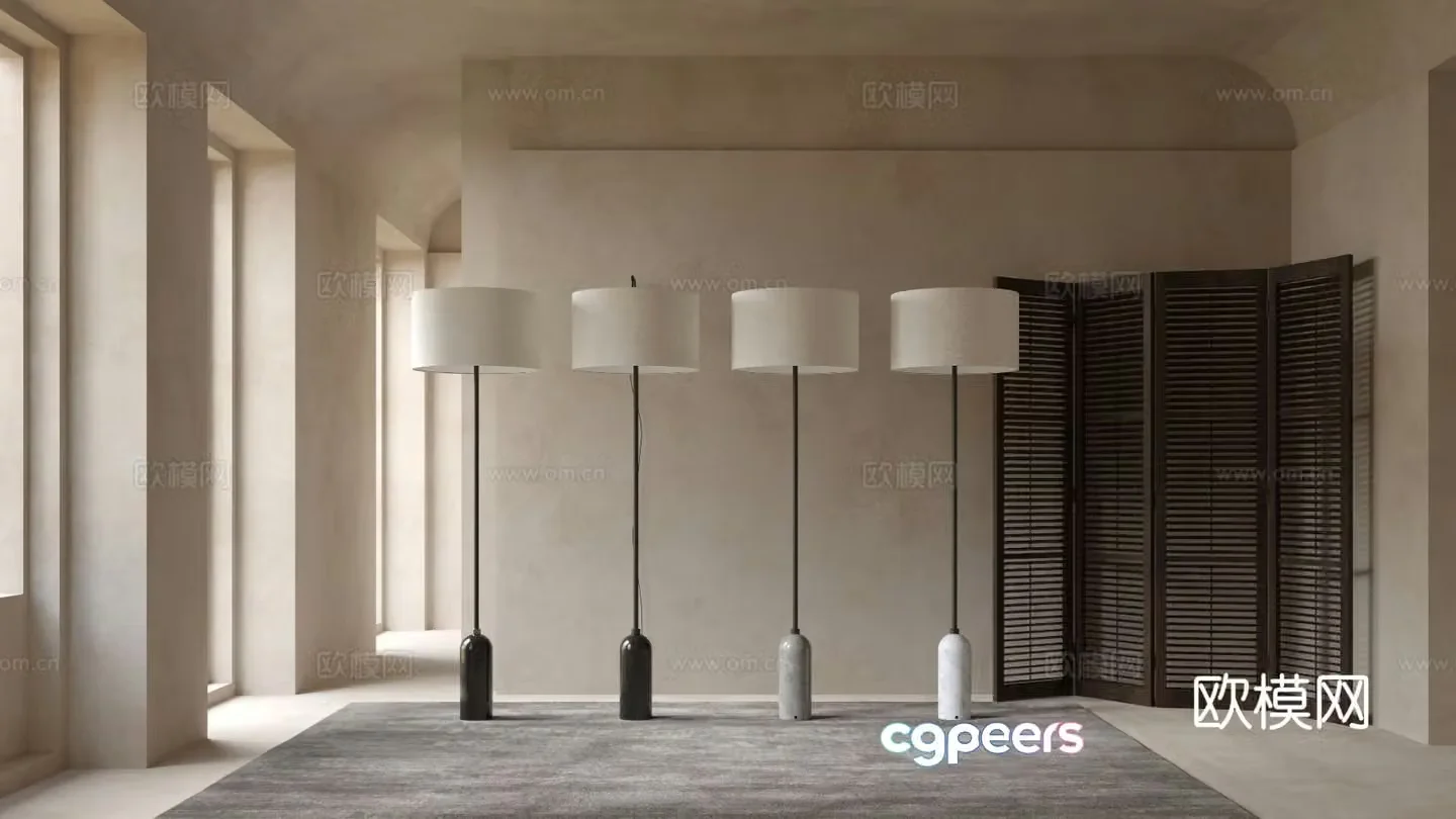 GUBI modern floor lamp 3d model