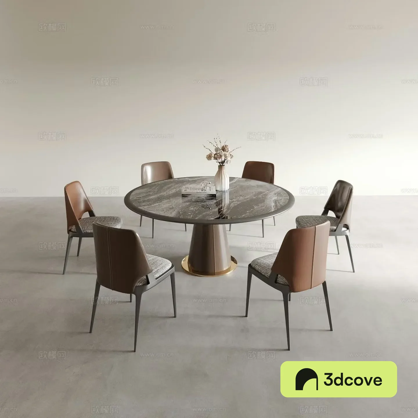Italian dining table and chairs round dining table