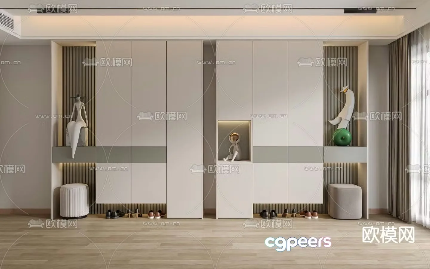 Entry shoe cabinet Entrance shoe cabinet 3D model