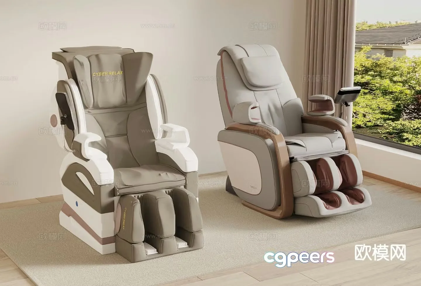 Modern massage chair 3d model
