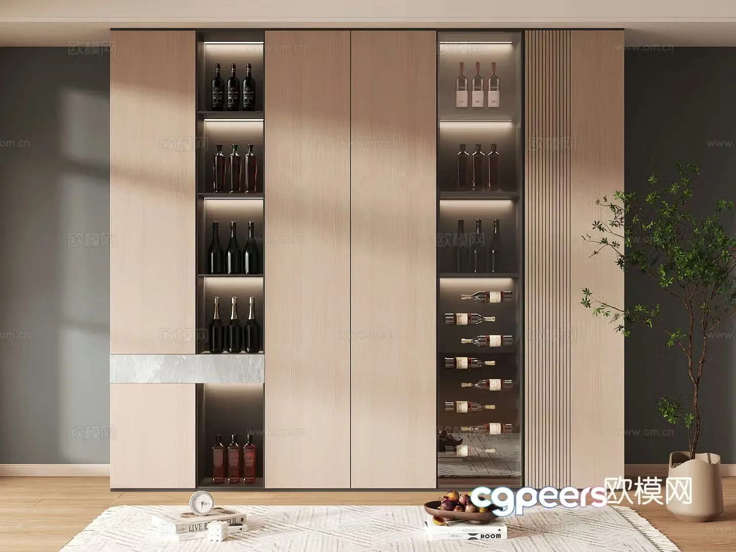 Wine cabinet design Wine cabinet red wine cabinet bar wine cabinet partition wine cabinet 3D model