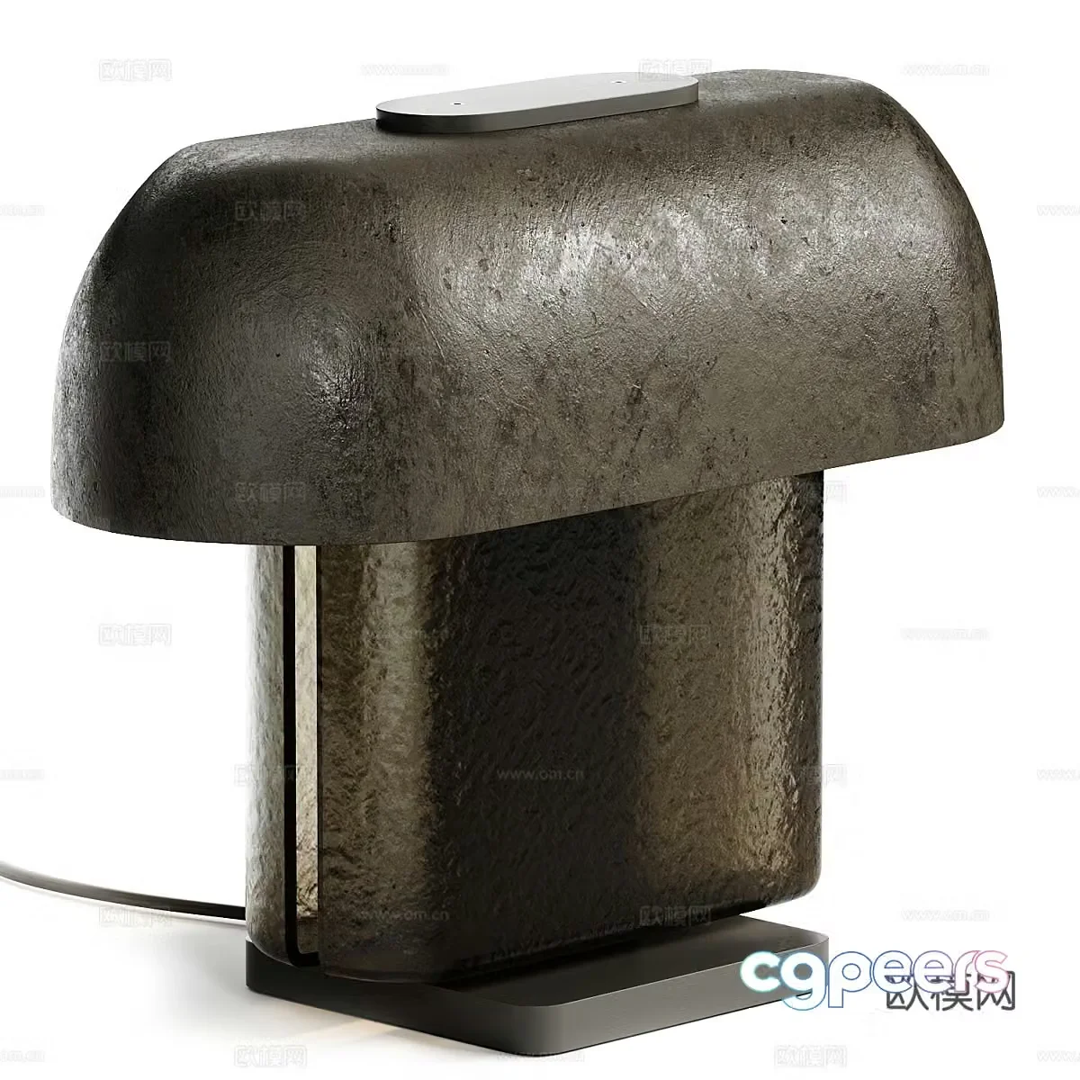 Modern Italian light luxury Esca cast glass desk lamp 3D model