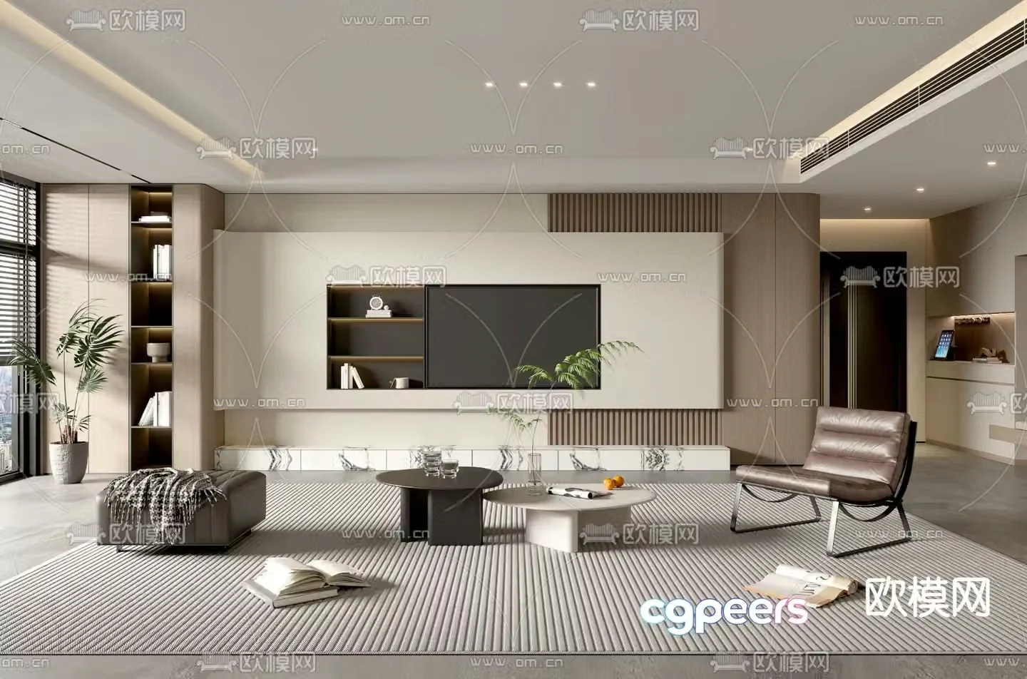 Modern living room 3d model