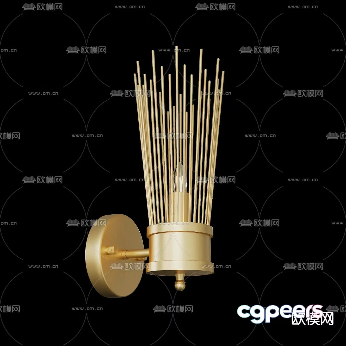 Light luxury wall lamp 3D model