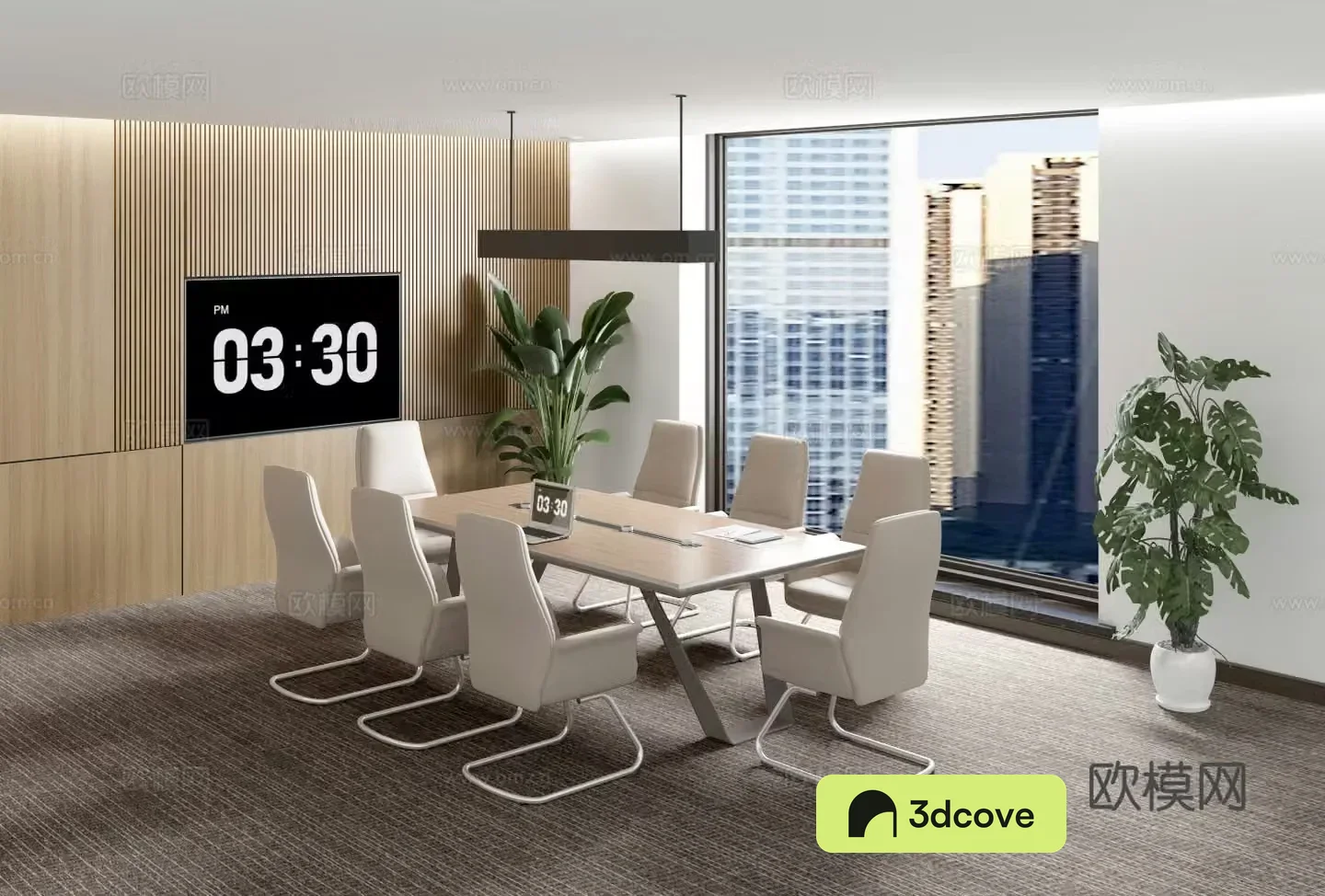 Modern negotiation room conference room discussion room study room waiting room