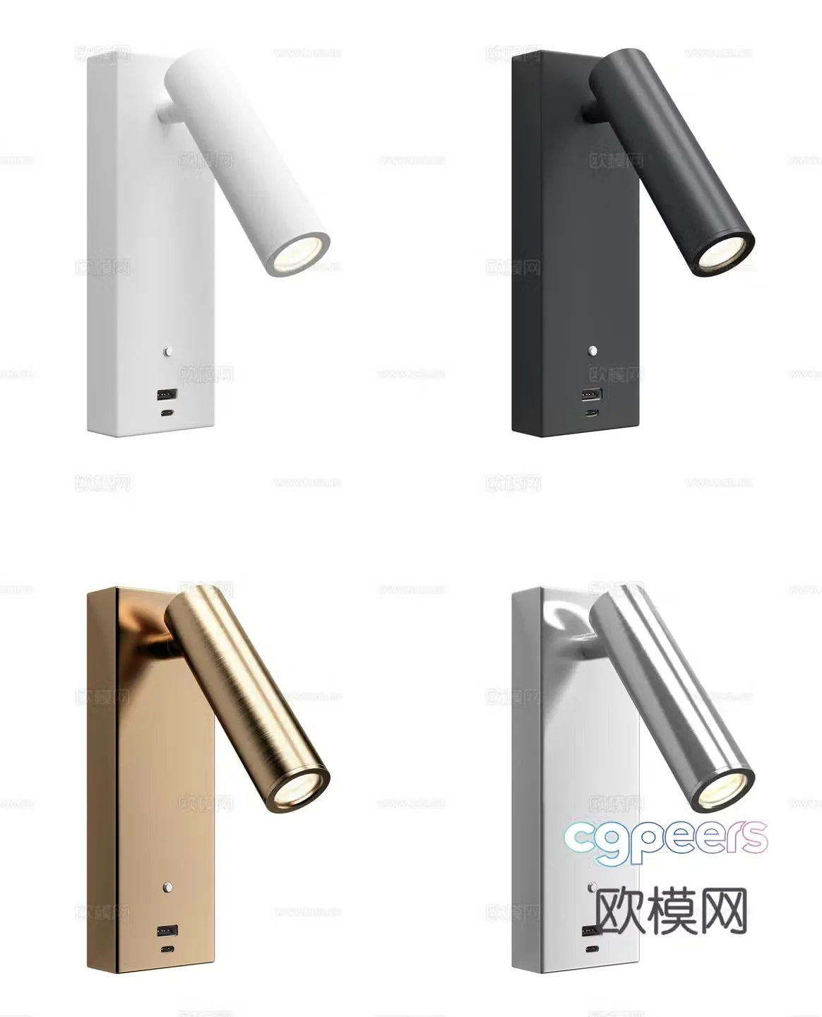 Bedside lamp wall lamp spotlight 3d model