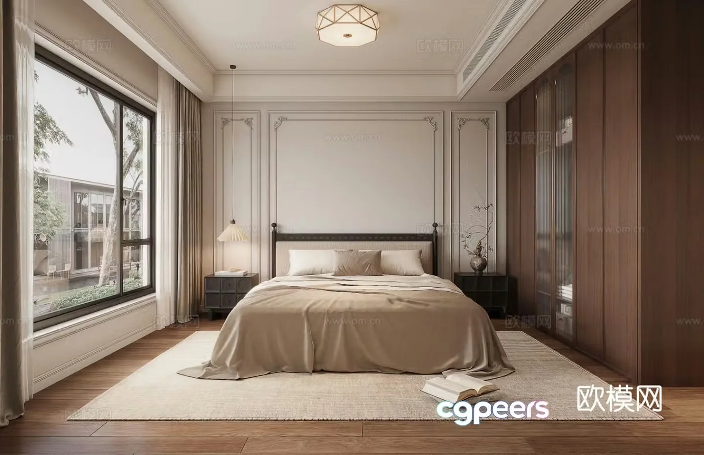 Medieval style bedroom master bedroom 3d model