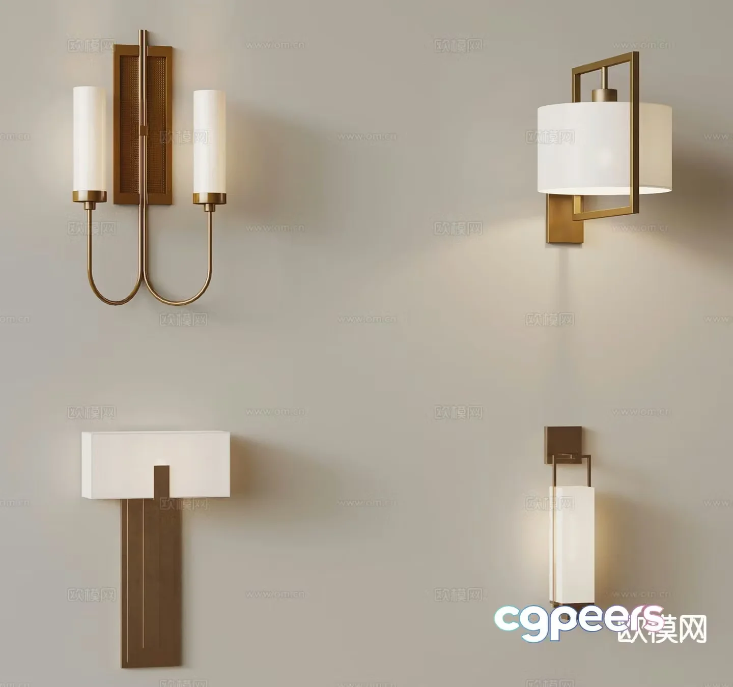 New Chinese style wall light wall light 3d model