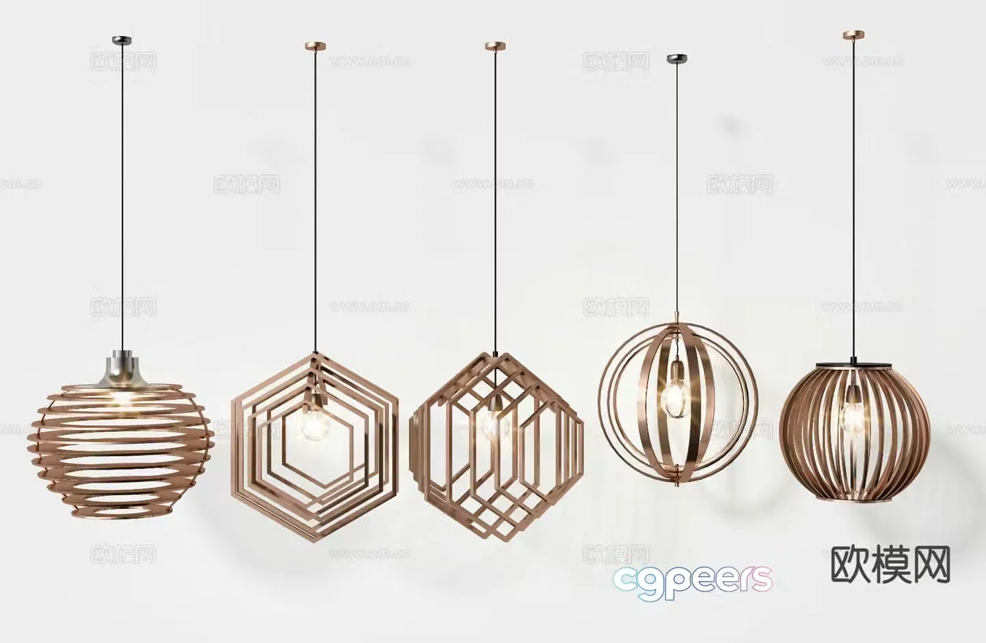 Light luxury chandelier fashion chandelier 3d model