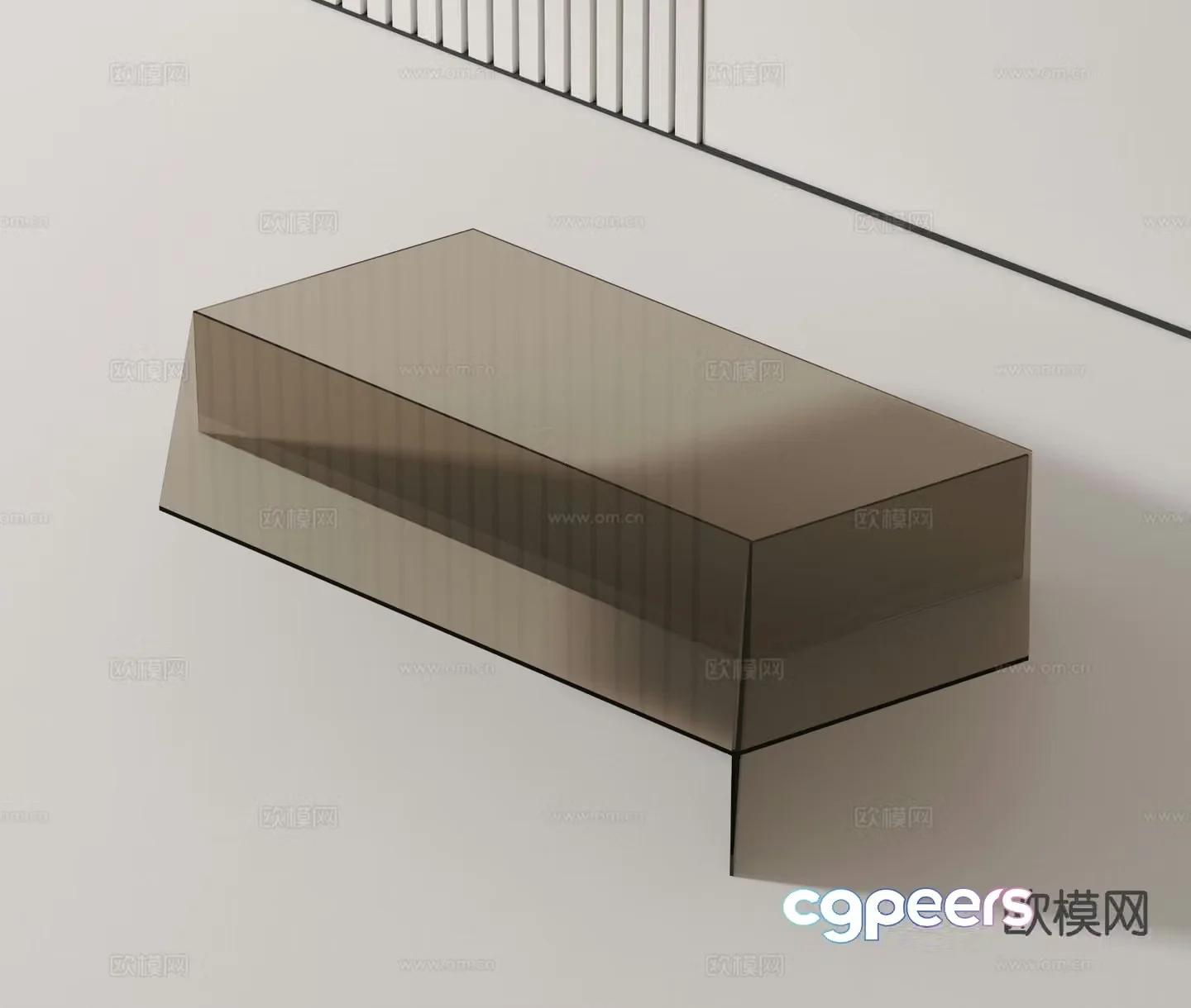 Acrylic coffee table 3d model