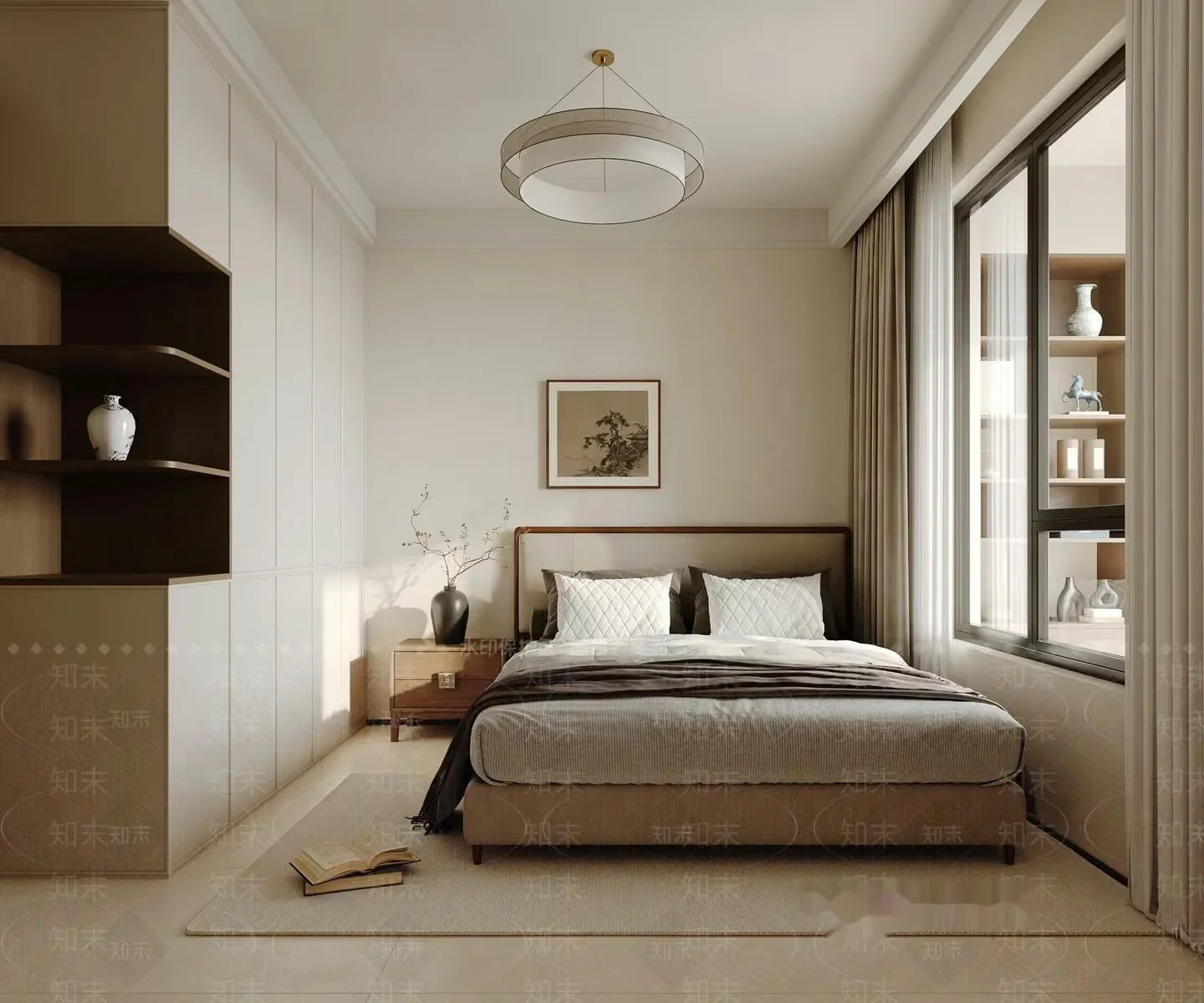 Cozy Bedroom 3D Model – 587 – VRAY Render