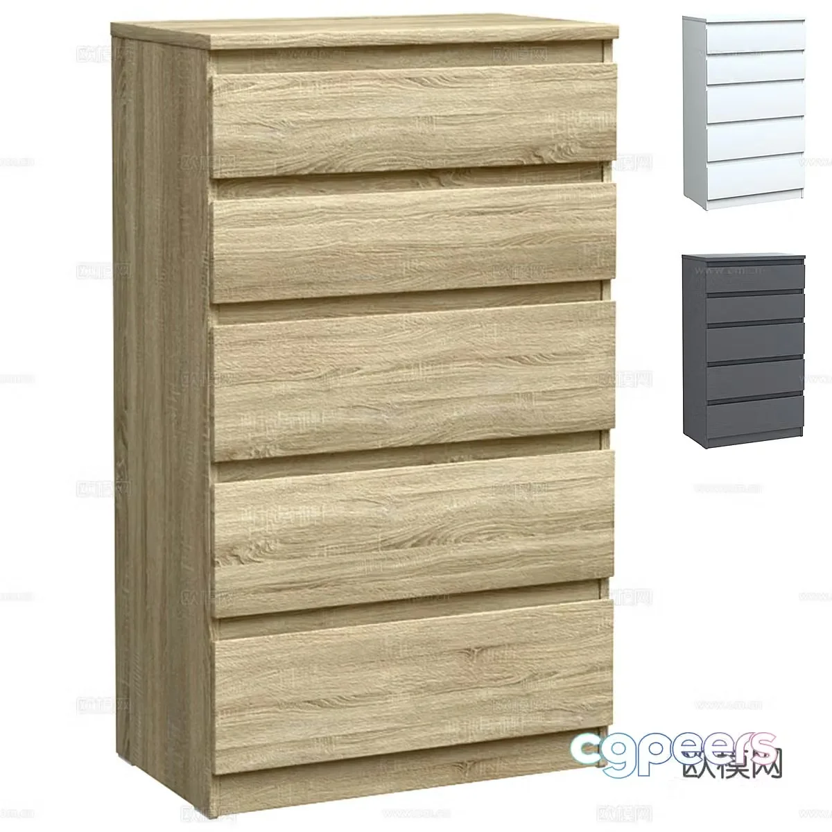 Nordic simple side cabinet side cabinet simple dining side cabinet storage cabinet 3d model