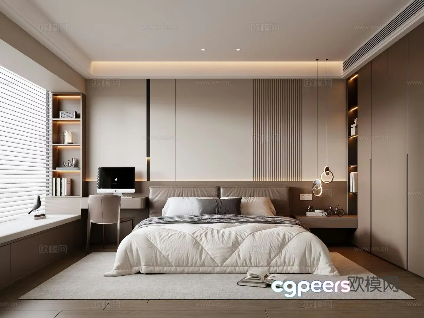 Italian bedroom master bedroom 3d model