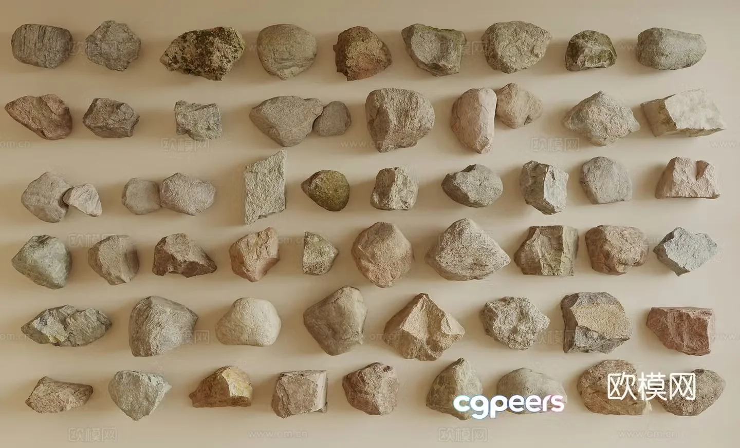 Modern stone stone rock 3d model