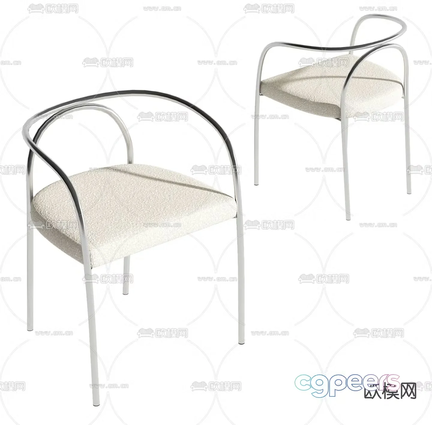 Modern dining chair chair 3d model