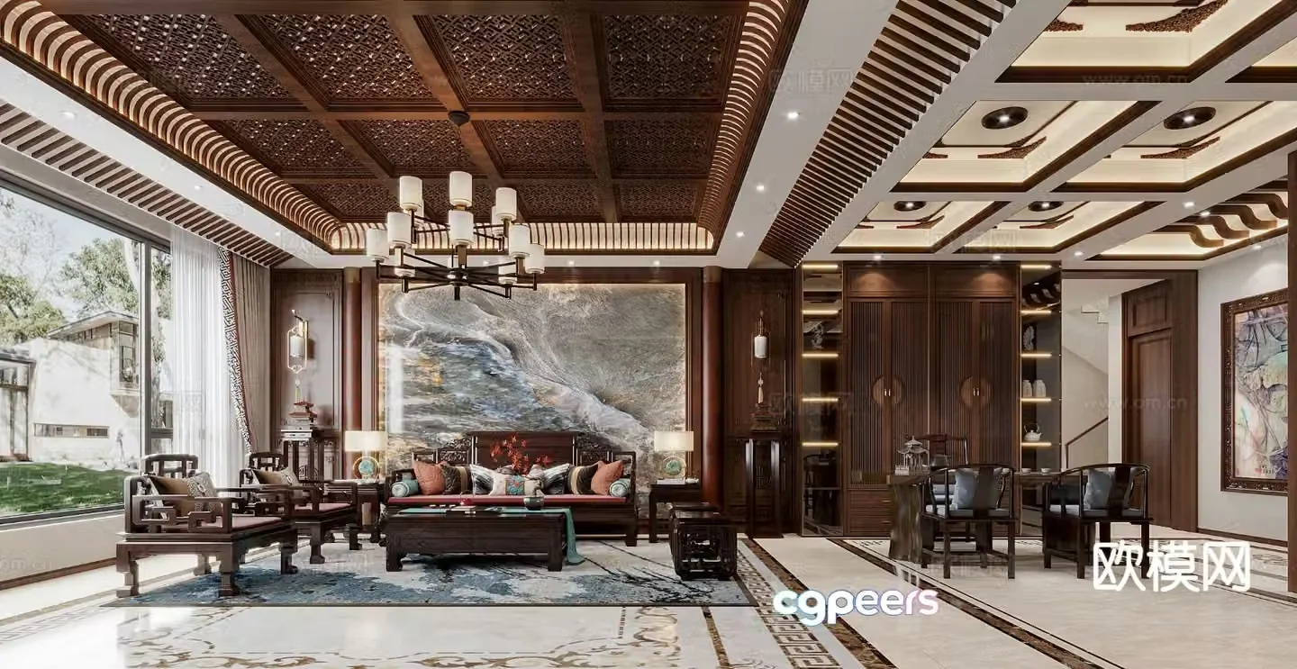 Chinese restaurant 3d model