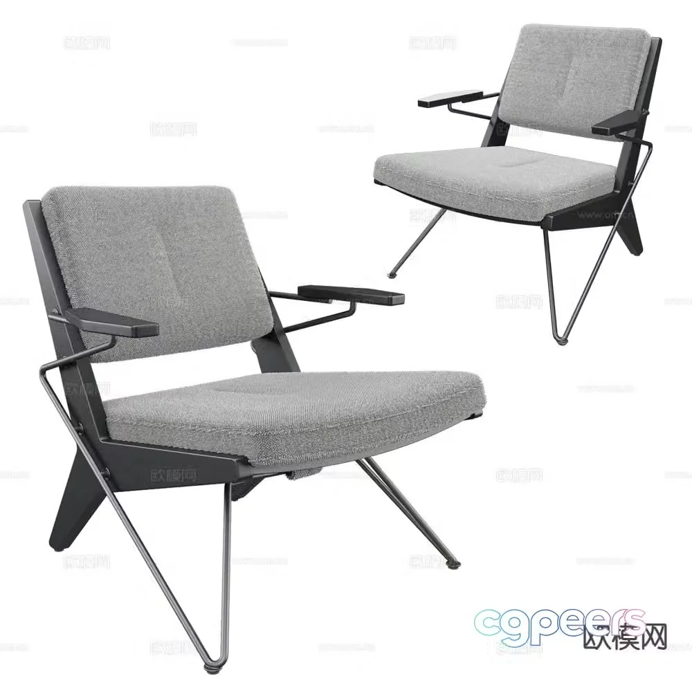 Prostoria Italian armchair office chair leisure chair 3d model