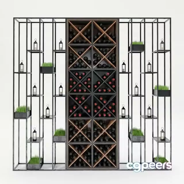 3ds Max Free – Shelving Wine Station
