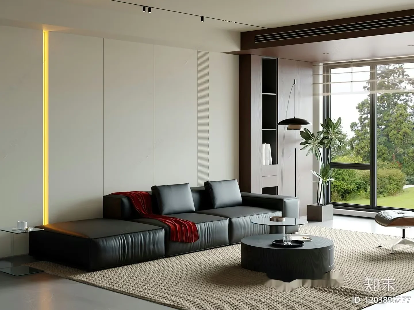 Modern Living Room 3D Model – 20301 – CORONA Render