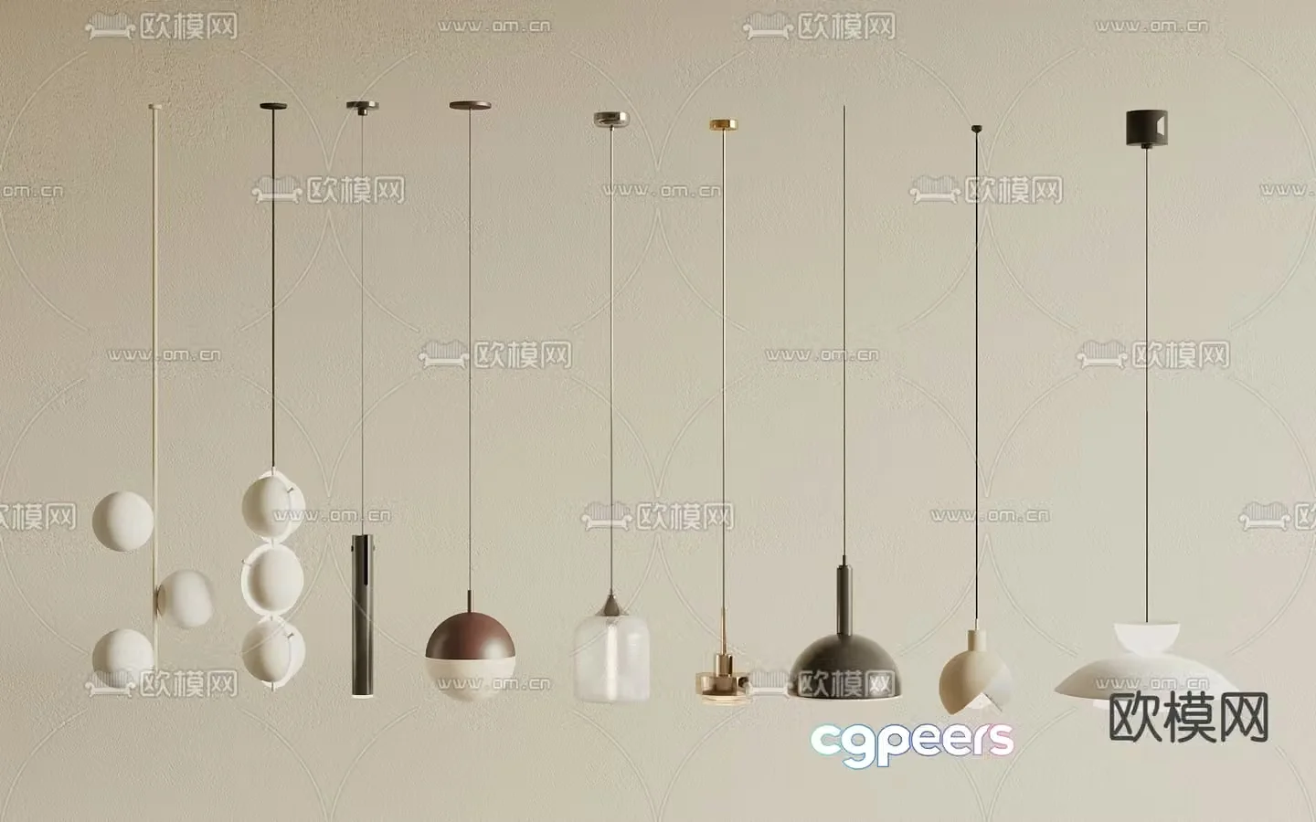 Chandelier bedside chandelier 3d model