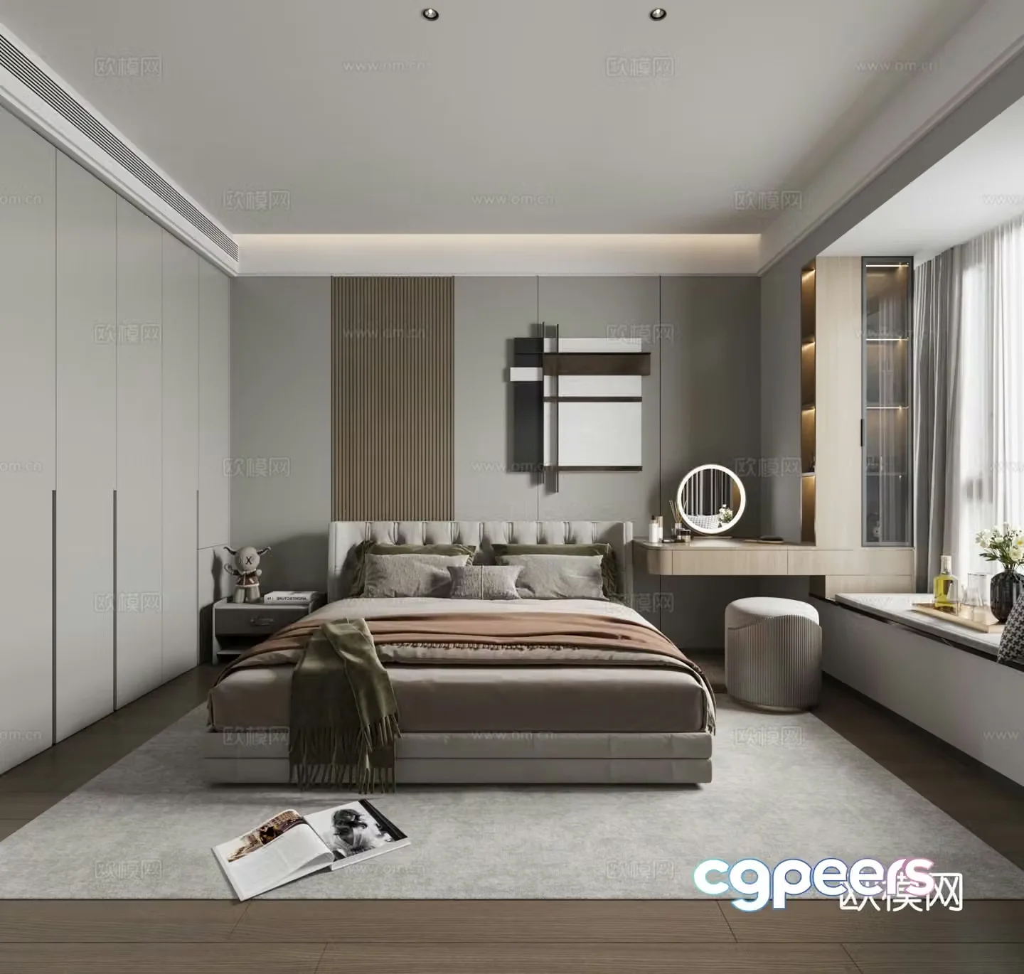 Modern bedroom second bedroom 3d model